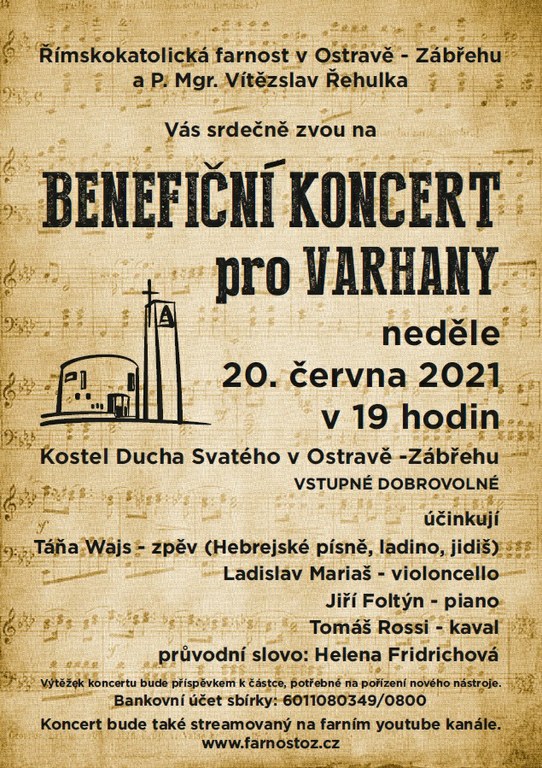 Benefičnímu koncertu pro varhany budou vévodit písně v hebrejštině, ladino a jidiš 