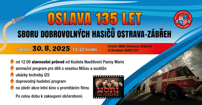 Hasiči v Zábřehu oslaví 135 let průvodem, koncerty i filmem