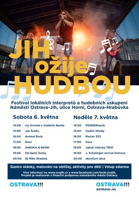 Již tento víkend JIH OŽIJE HUDBOU!