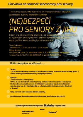 (NE)BEZPEČÍ PRO SENIORY Z JIHU  - seminář sebeobrany 