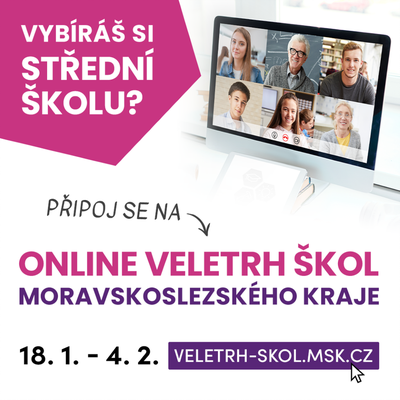 On-line veletrh středních škol Moravskoslezského kraje 2020/21 se blíží