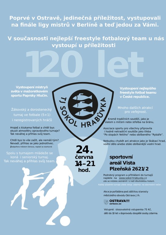 Oslavy 120 let TJ Sokol Hrabůvka aneb Mistři světa jedou do Ostravy!