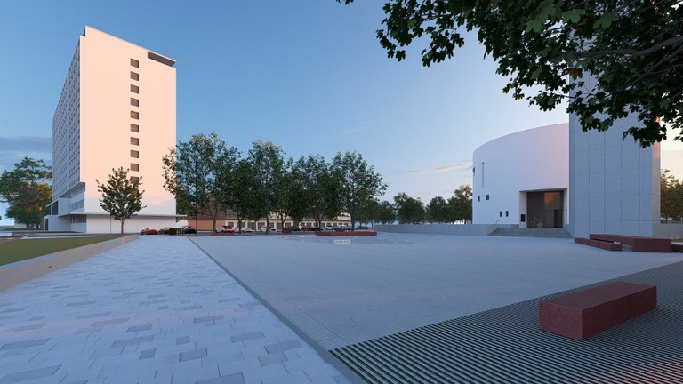 Proměna předprostoru kostela sv. Ducha v Zábřehu