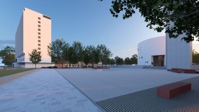 Proměna předprostoru kostela sv. Ducha v Zábřehu