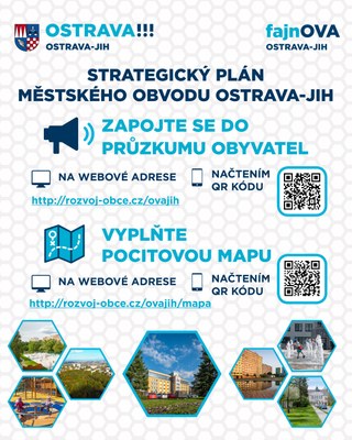 Průzkum spokojenosti obyvatel a pocitová mapa – zapojte se do budoucnosti Ostravy-Jih