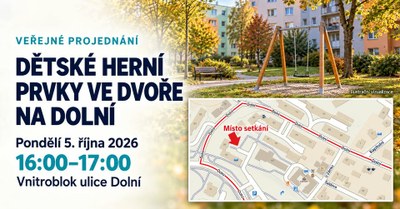 Setkání s obyvateli k herním prvkům ve vnitrobloku na ulici Dolní