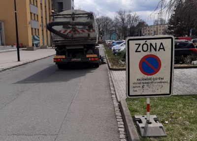 Rajonové čištění komunikací v našem obvodě