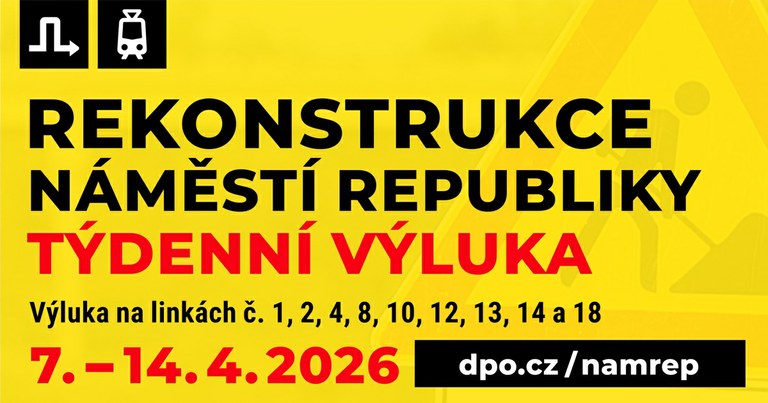 Upozornění na omezení v tramvajové dopravě