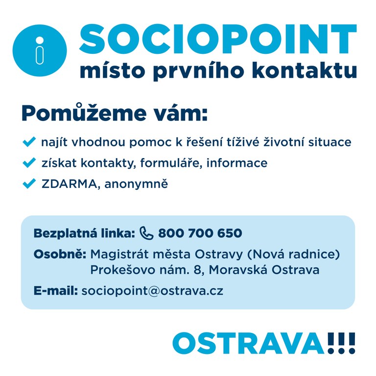 V tíživé životní situaci nabízí pomoc SOCIOPOINT