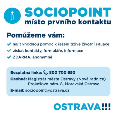 V tíživé životní situaci nabízí pomoc SOCIOPOINT
