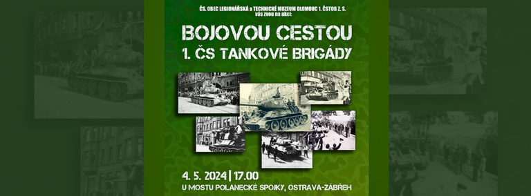 Vydejte se s námi Bojovou cestou 1. ČS tankové brigády 2024. Vstup je zdarma