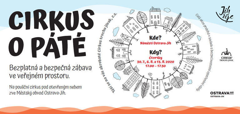 Cirkus o páté zpestří letní čtvrtky na náměstí Ostrava-Jih v Hrabůvce