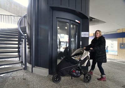 Do patra obchodního centra v Hrabůvce poprvé v historii také výtahem