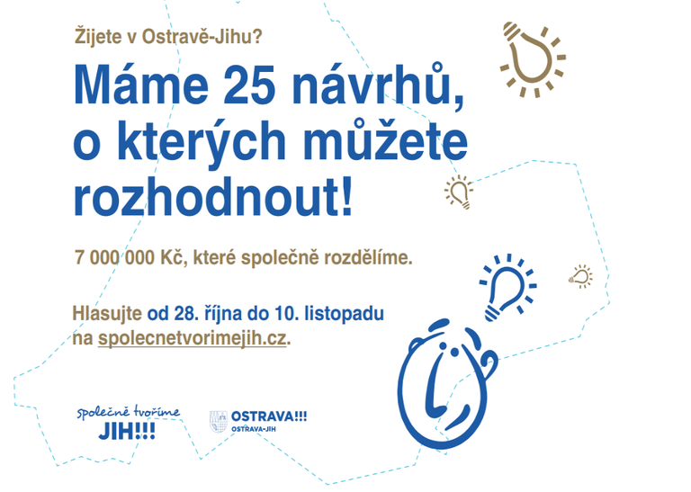 Obyvatelé Ostravy-Jihu mohou do neděle hlasovat o tom, co nového v obvodu chtějí - a co rozhodně ne
