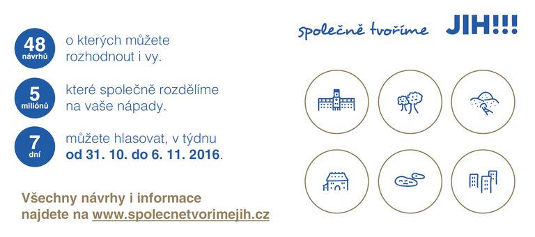 Projekt Společně tvoříme JIH!!! postupuje do závěrečné fáze